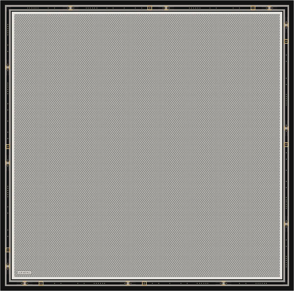 Armine İpek Eşarp Nostalji - 9401-83 Açık Gri Siyah Twill
