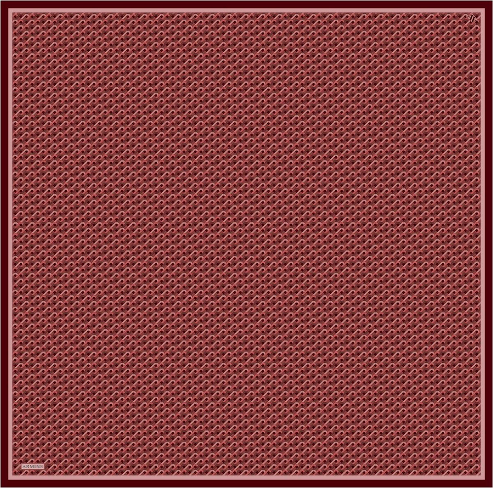 Armine İpek Eşarp 2026 Kış - 9417-35 Bordo Kırmızı Twill