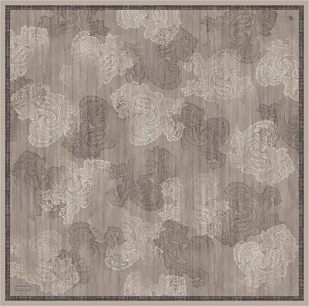 Armine İpek Eşarp 2026 Kış - 9428-06 Taş Vizon Twill