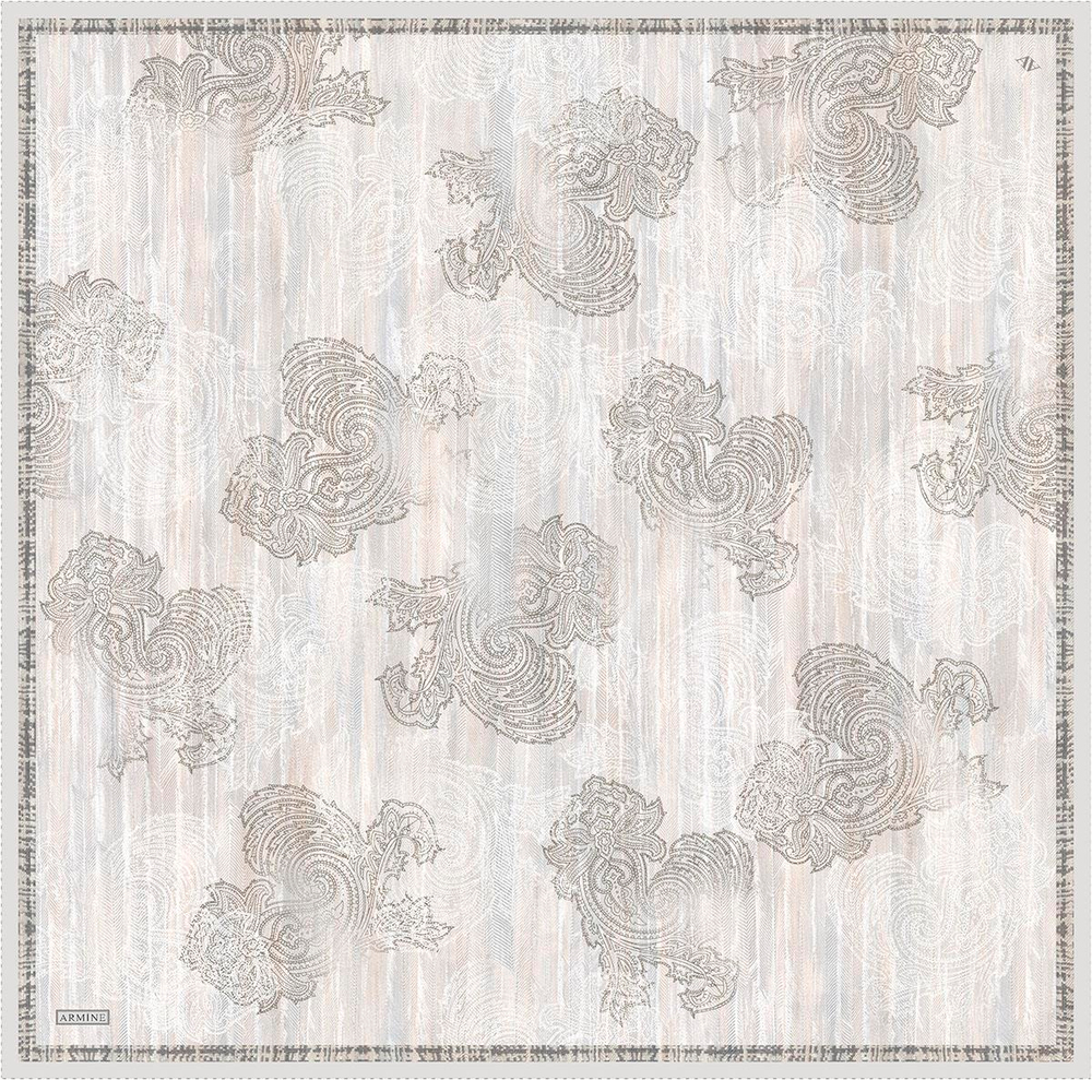 Armine İpek Eşarp 2026 Kış - 9428-35 Krem Twill