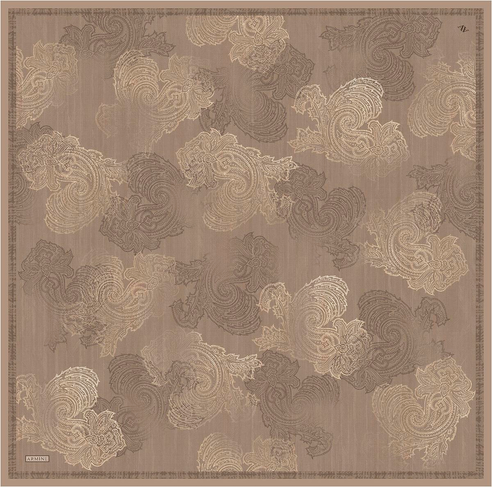 Armine İpek Eşarp 2026 Kış - 9428-38 Açık Kahve Twill