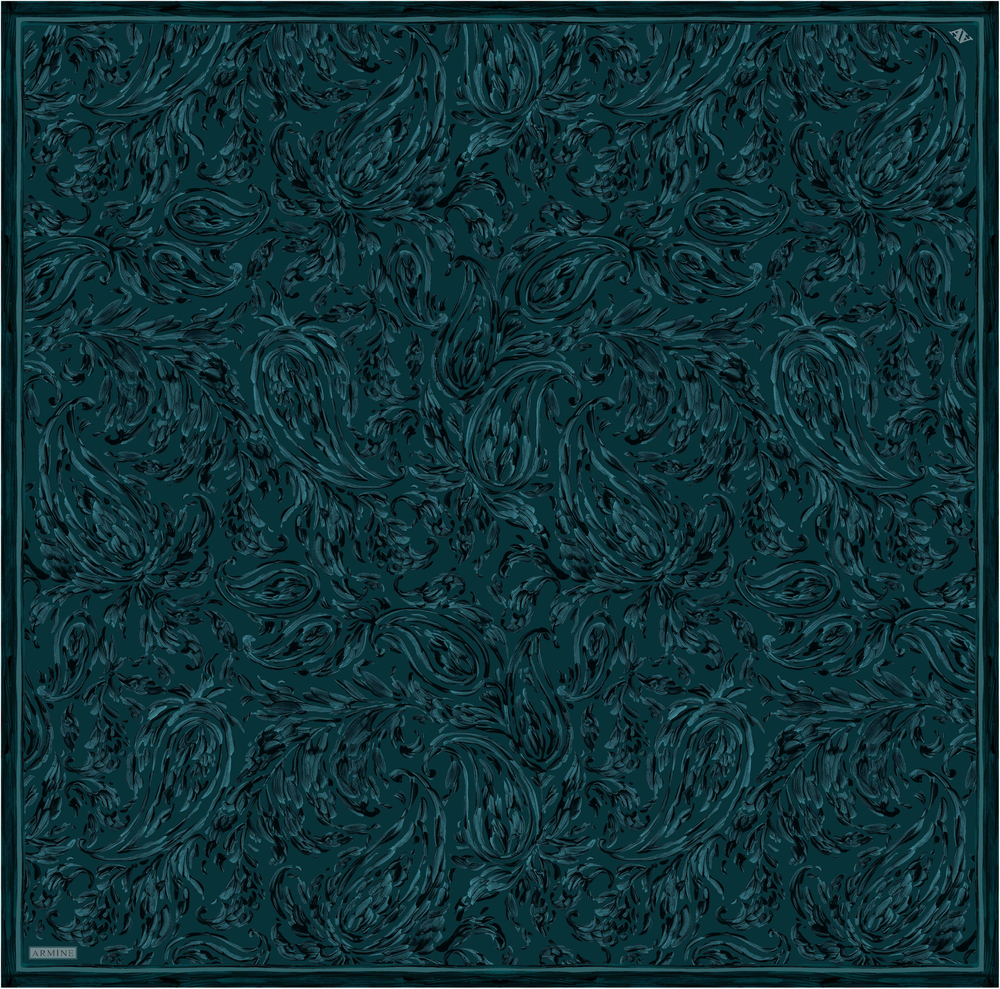 Armine İpek Eşarp 2026 Kış - 9431-81 Turkuaz Twill