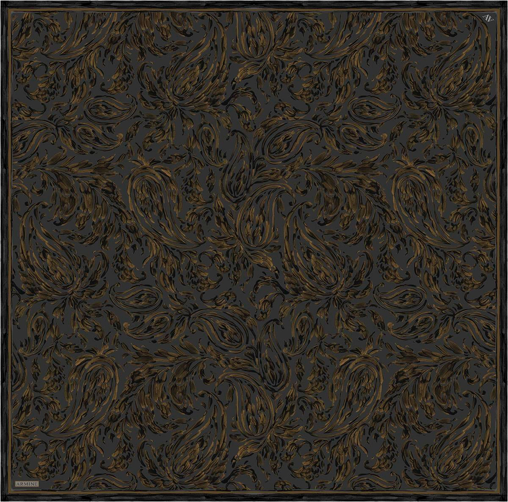 Armine İpek Eşarp Nostalji - 9431-83 Füme Hardal Twill