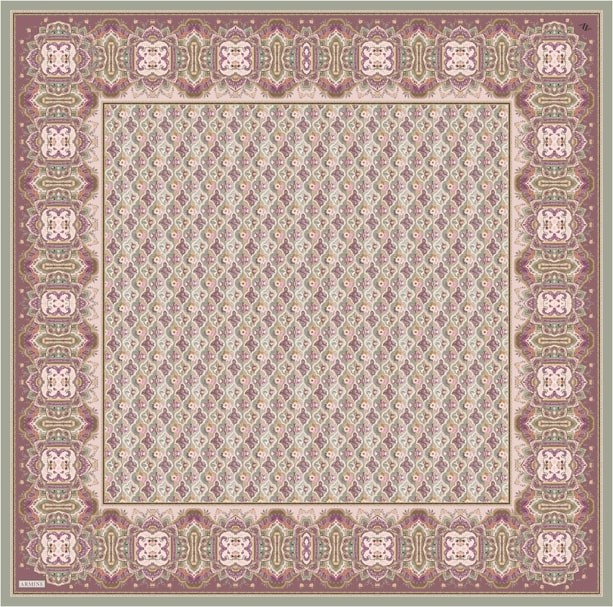 Armine İpek Eşarp 2026 Yaz - 9518-32 Gül Kurusu Twill