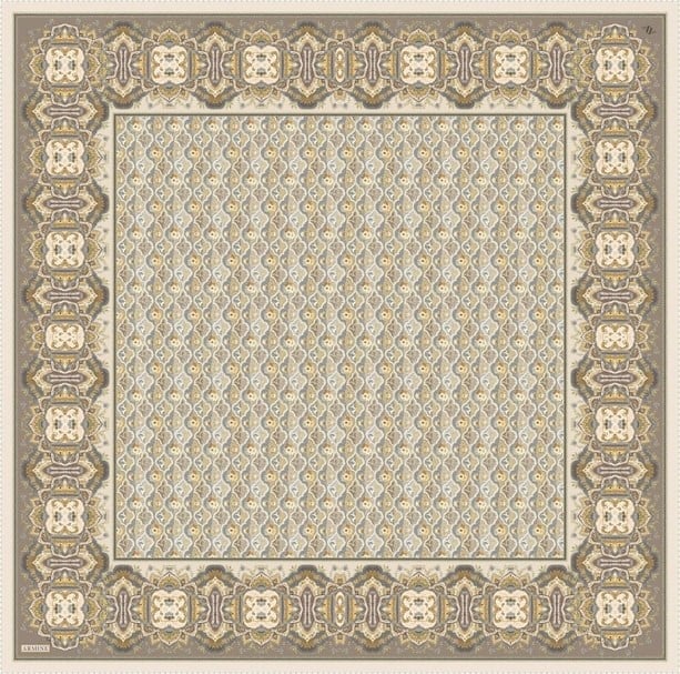 Armine İpek Eşarp 2026 Yaz - 9518-35 Kum Beji Twill
