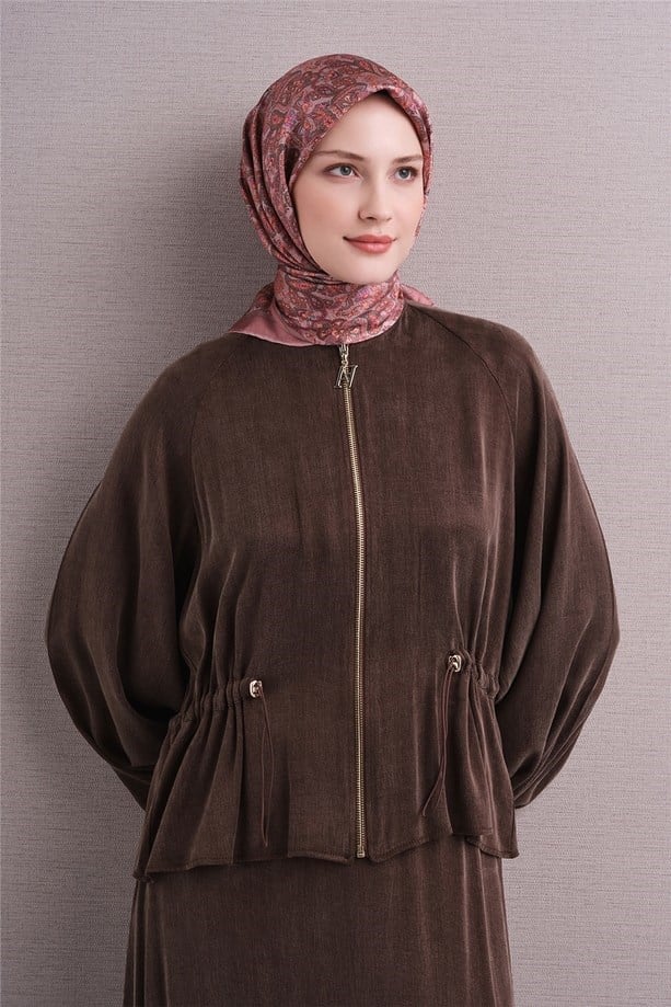Armine İpek Eşarp 2027 Kış - 9609-51 Pembe Twill