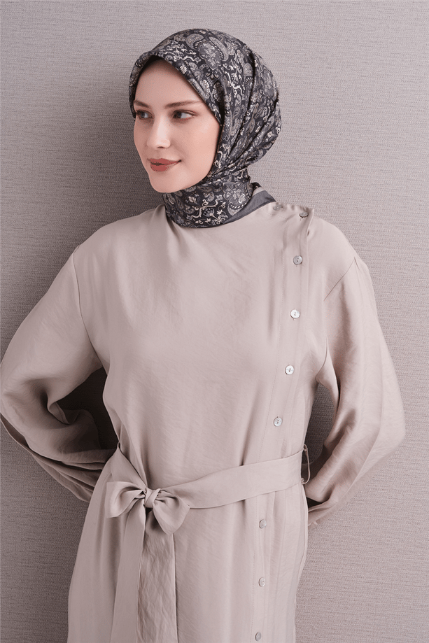 Armine İpek Eşarp 2027 Kış - 9609-84 Füme Twill