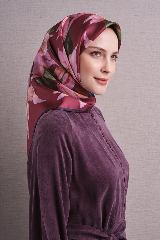 Armine İpek Eşarp 2027 Kış - 9620-01 Gül Kurusu Twill