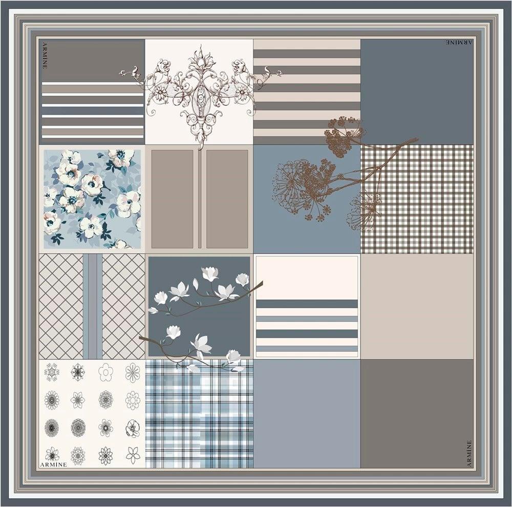 Armine İpek Eşarp Nostalji - 8303-02 İndigo Twill