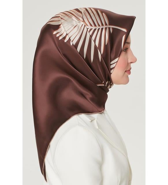 Armine İpek Eşarp Nostalji - 8548-84 Acı Kahve Twill