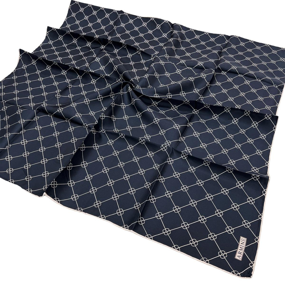 Armine İpek Eşarp Nostalji - 8555-15 Lacivert Twill