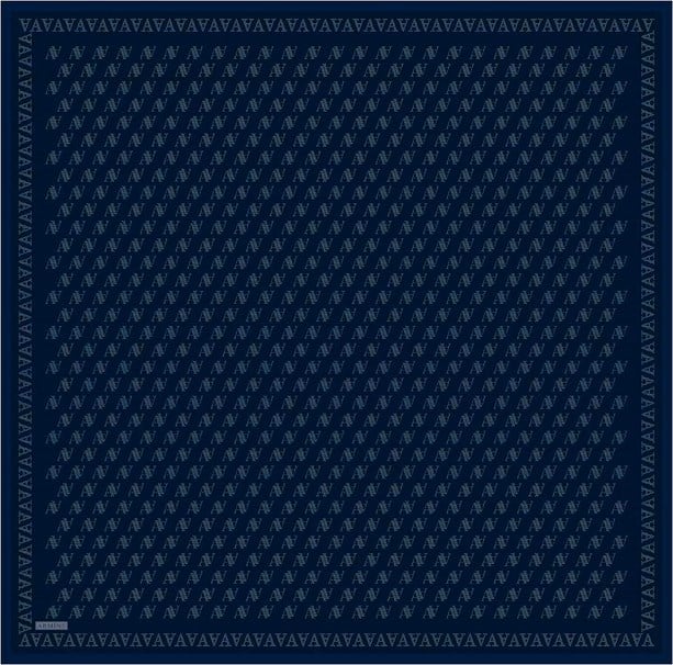 Armine İpek Eşarp Nostalji - 9412-03 Koyu Lacivert Twill