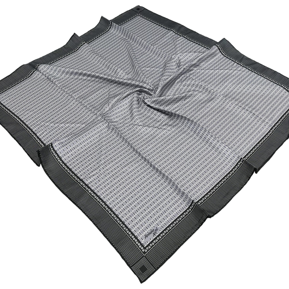 Armine Sport Twill Eşarp - 8556-06 Gri Siyah