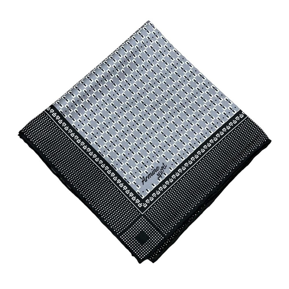 Armine Sport Twill Eşarp - 8556-06 Gri Siyah