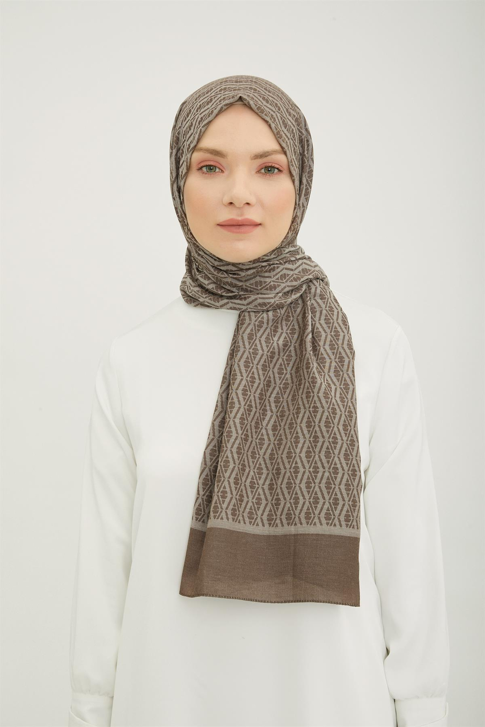 Armine Trend Akasya Şal - 1 - Kahve 23034