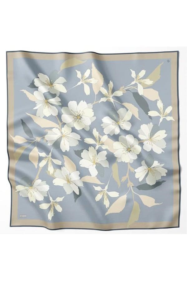 Belli İpek Eşarp - 4100-55 Açık Mavi Twill