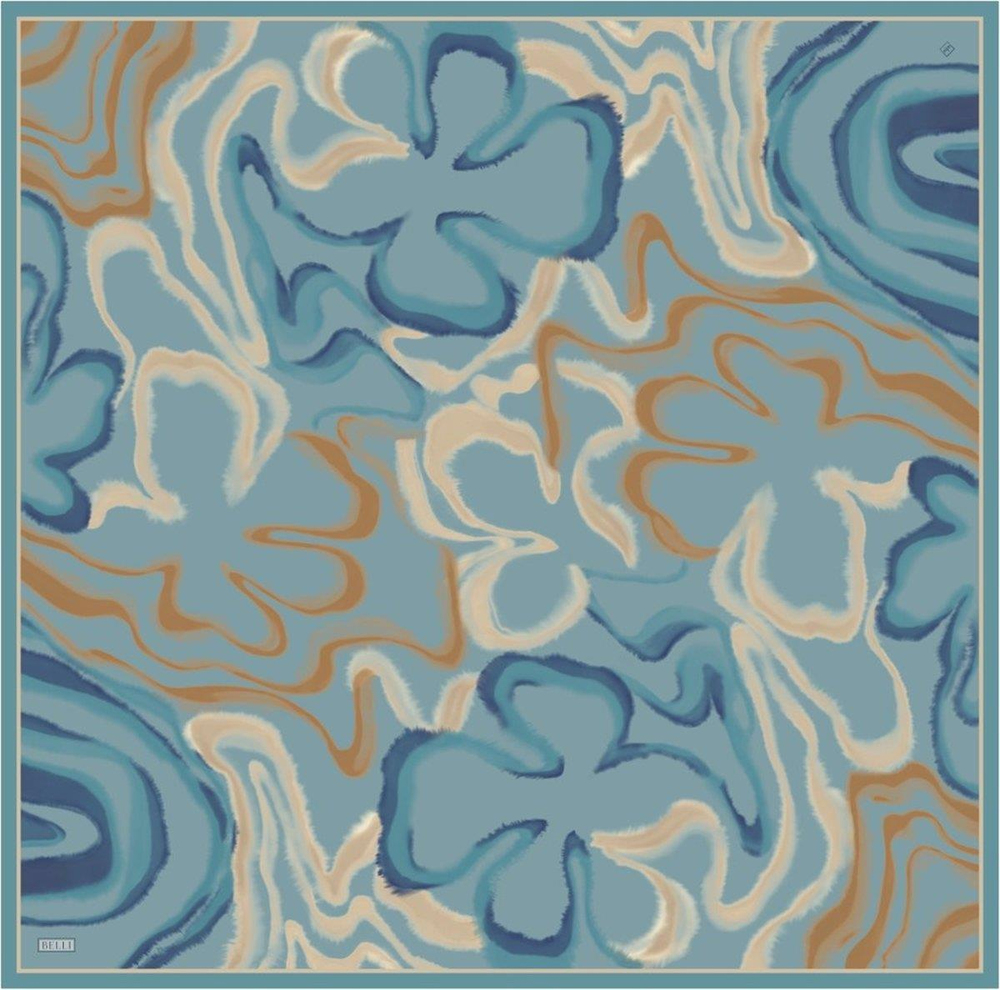 Belli İpek Eşarp - 4301-81 Turkuaz Twill
