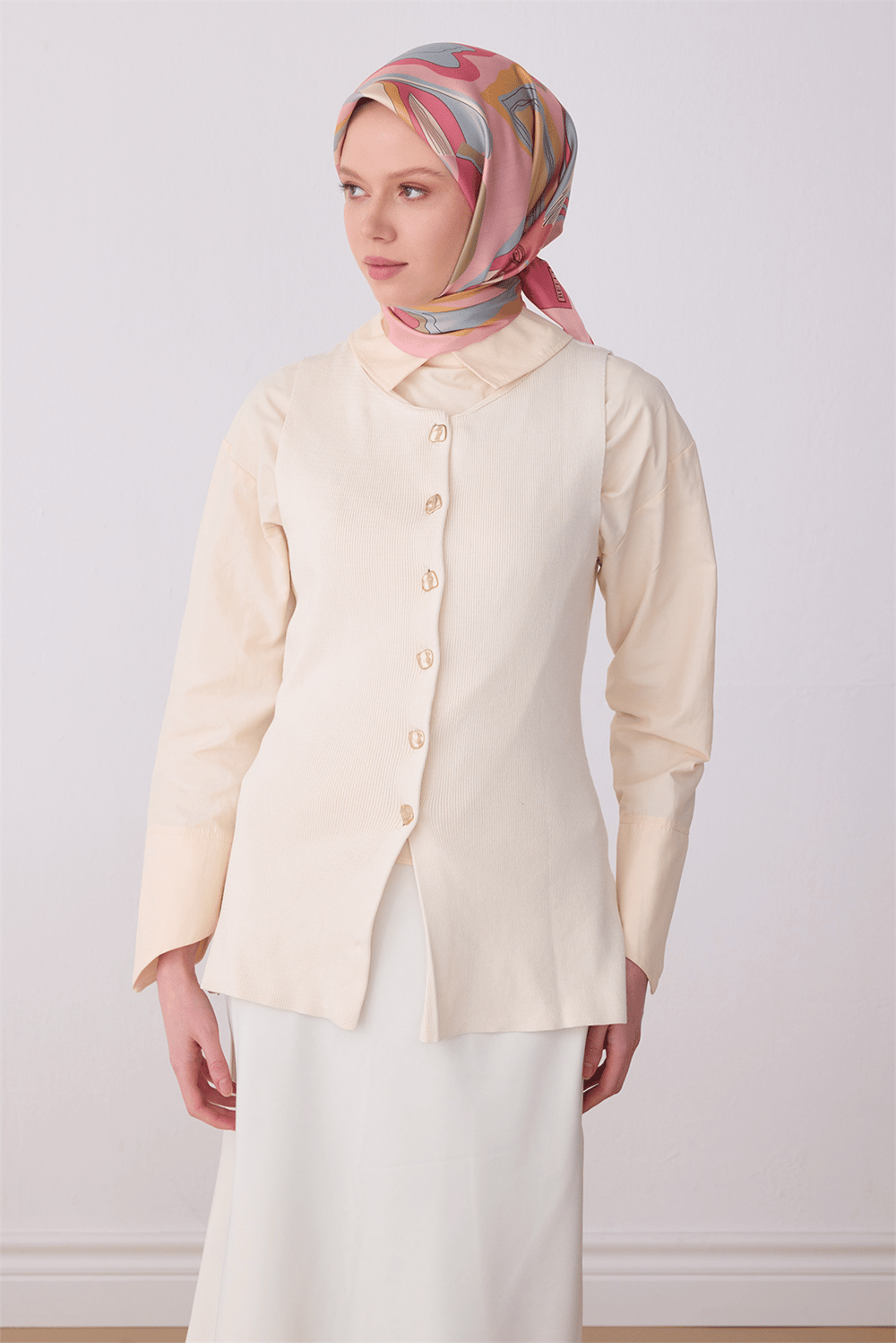 Belli İpek Eşarp - 4318-02 Pembe Twill