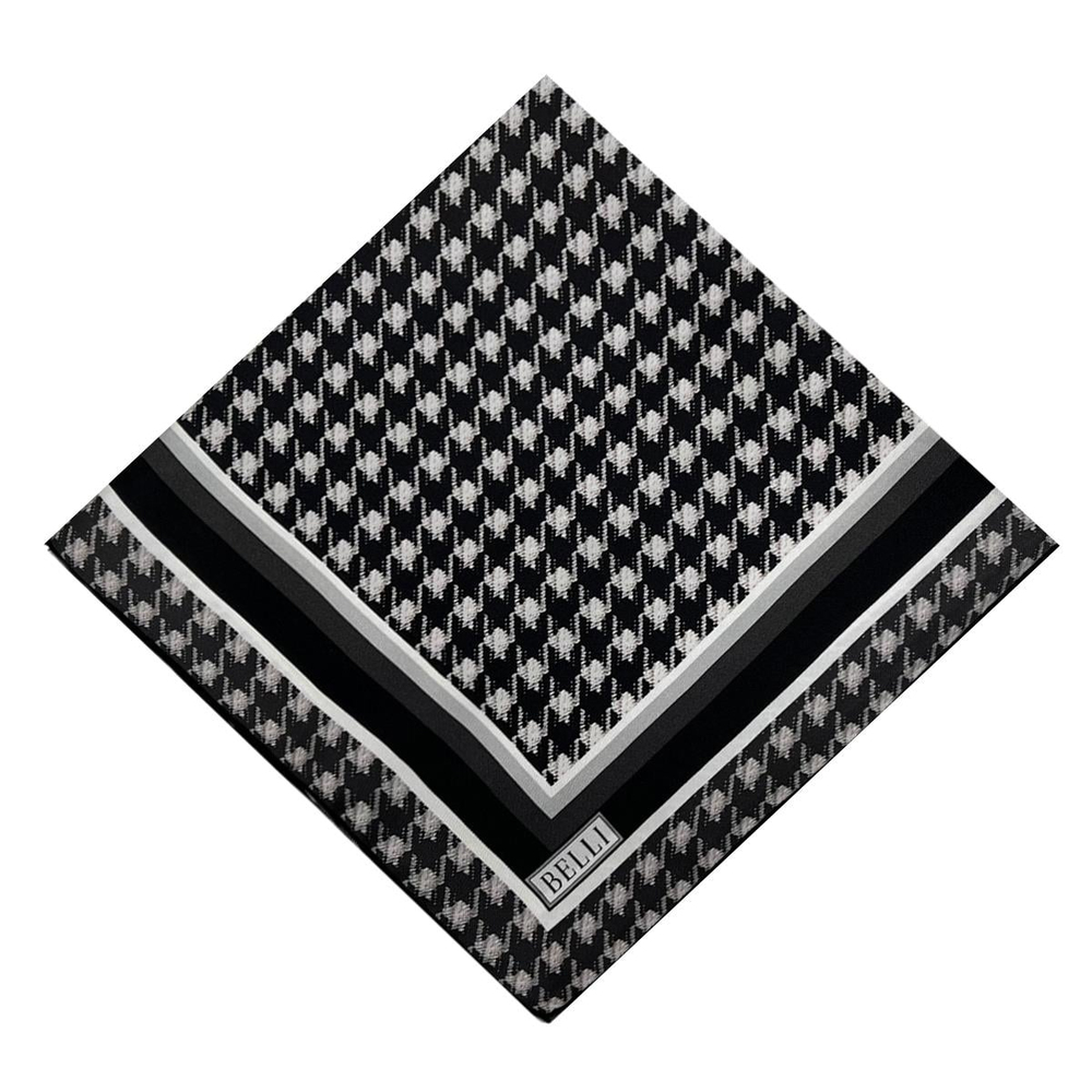 Belli İpek Eşarp - 4000-03 Siyah Twill