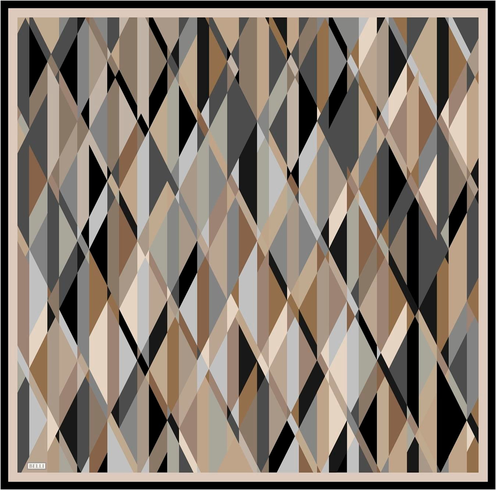 Belli Twill İpek Eşarp - 4004-80 Bej Vizon