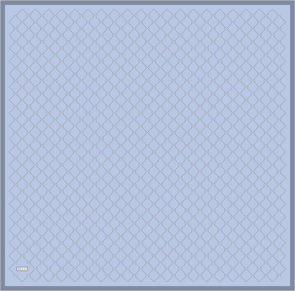 Belli İpek Eşarp - 4006-32 Mavi Twill