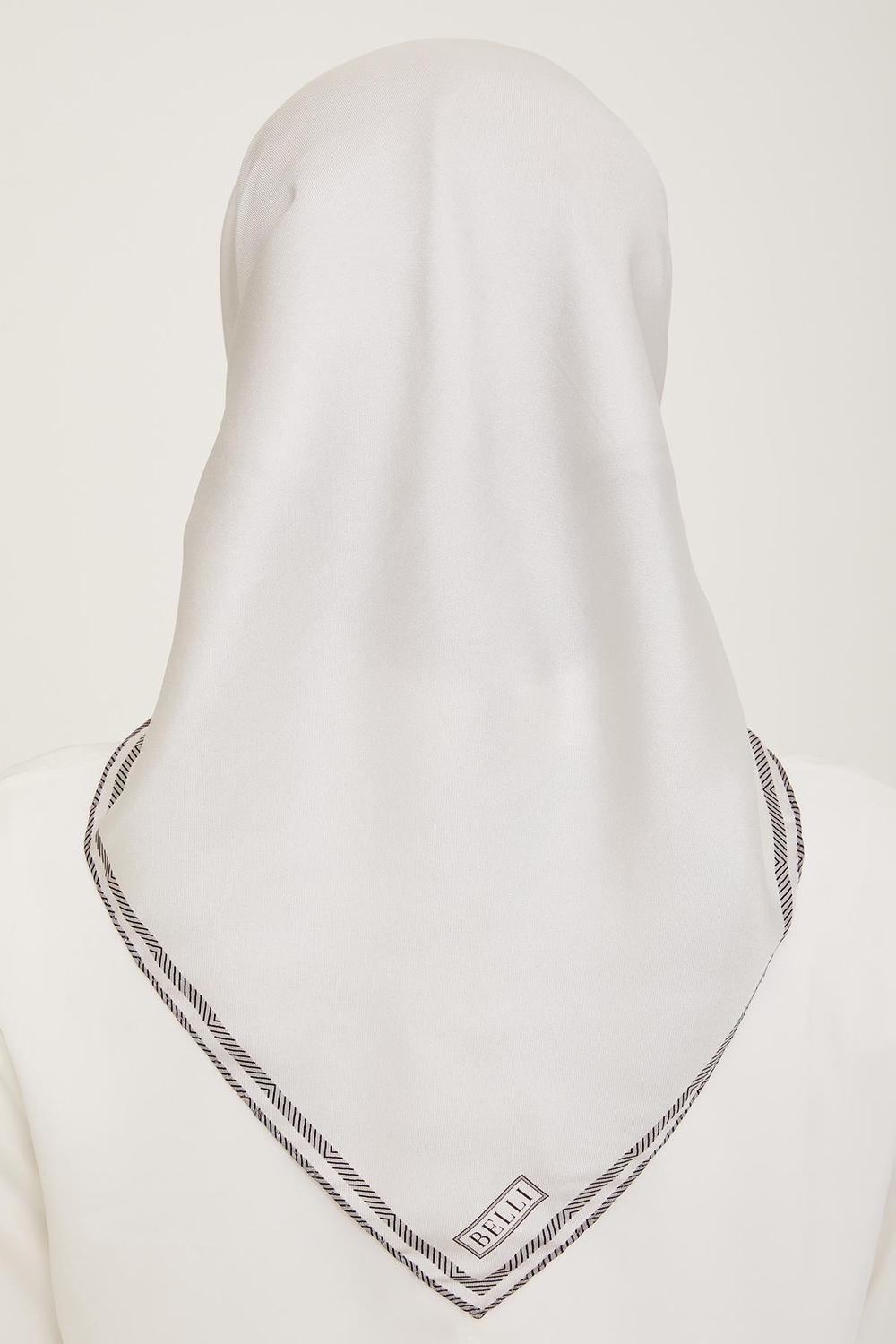 Belli İpek Eşarp - 4009-10 Gümüş Twill