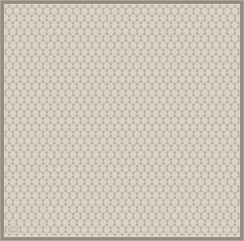 Belli Twill İpek Eşarp - 4031-31 Bej