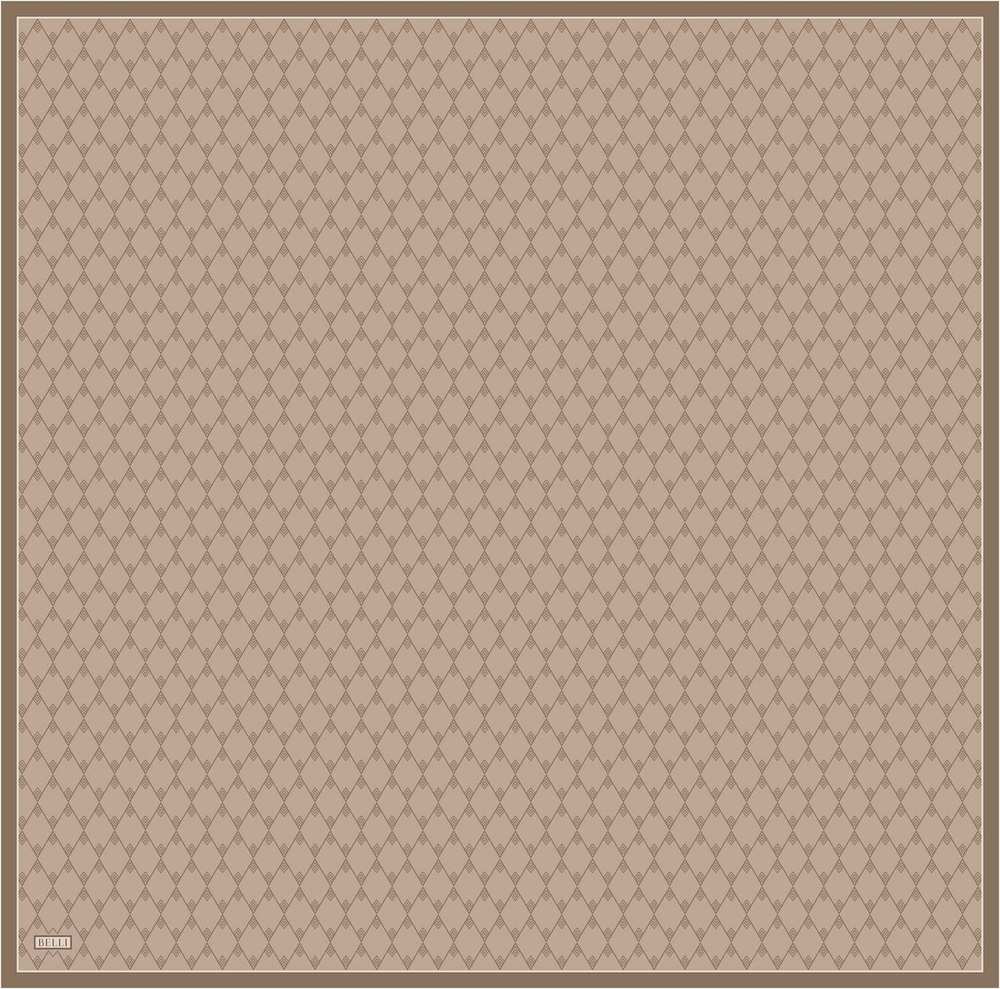 Belli Twill İpek Eşarp - 4031-34 Sütlü Kahve