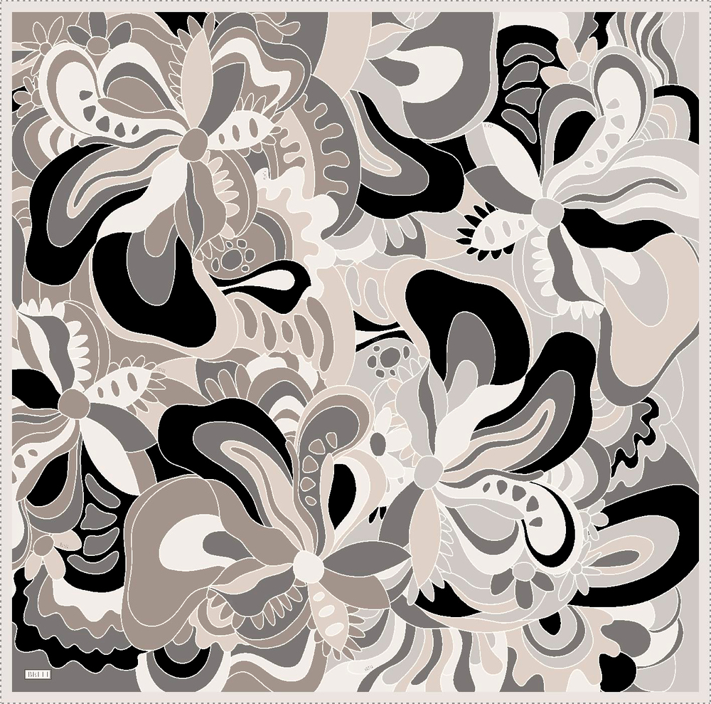 Belli Twill İpek Eşarp - 4032-08 Taş