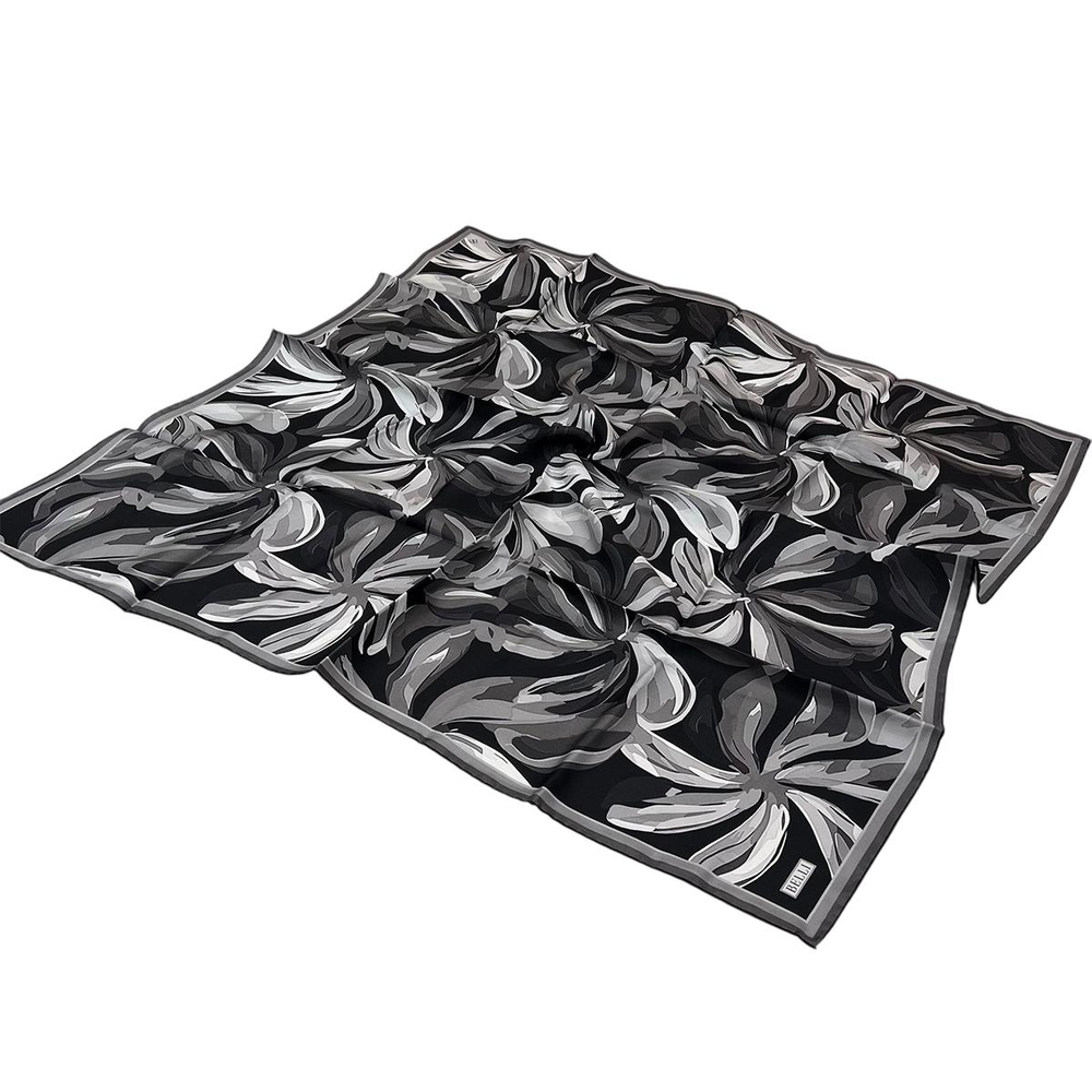 Belli İpek Eşarp - 4107-85 Siyah Sura Twill