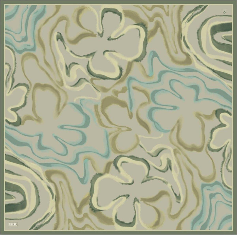 Belli İpek Eşarp - 4301-80 Haki Twill