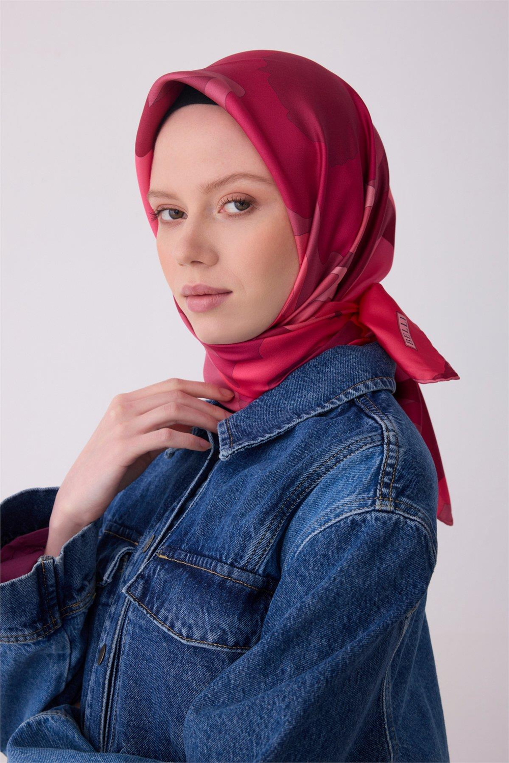 Belli İpek Eşarp - 4306-30 Pembe Twill