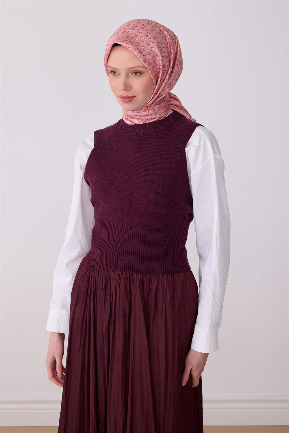 Belli İpek Eşarp - 4308-03 Pembe Twill