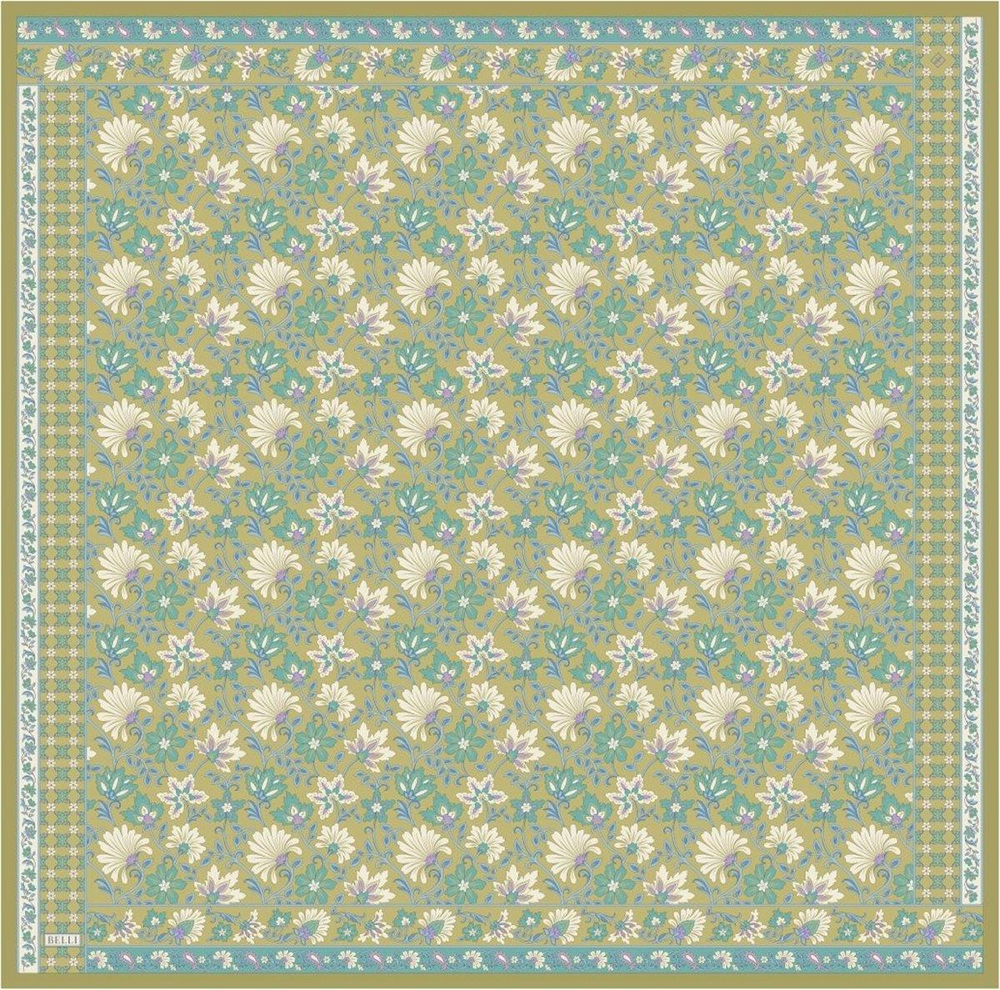Belli İpek Eşarp - 4314-83 Yeşil Twill