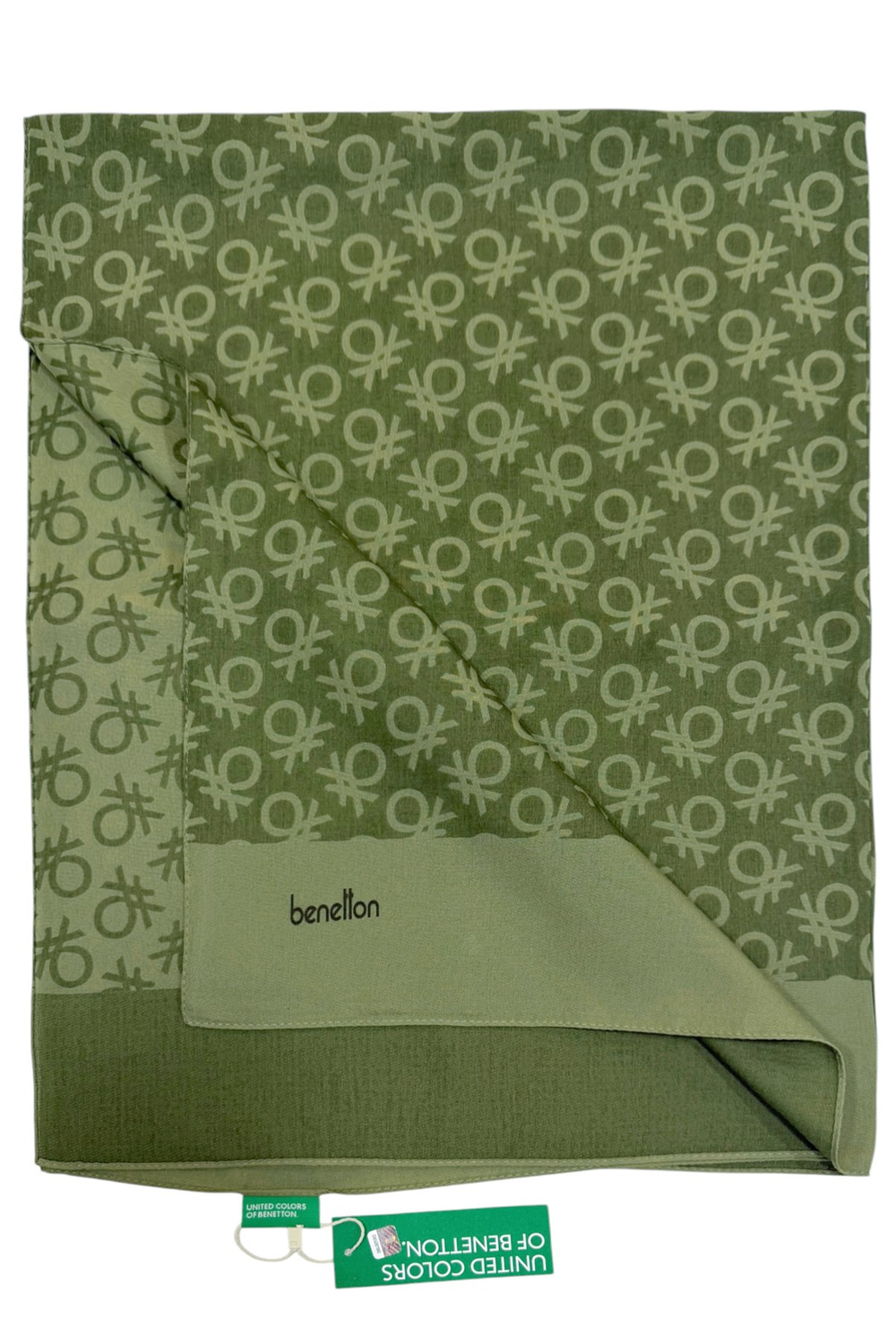 Benetton Elegante Şal - Uno - Haki