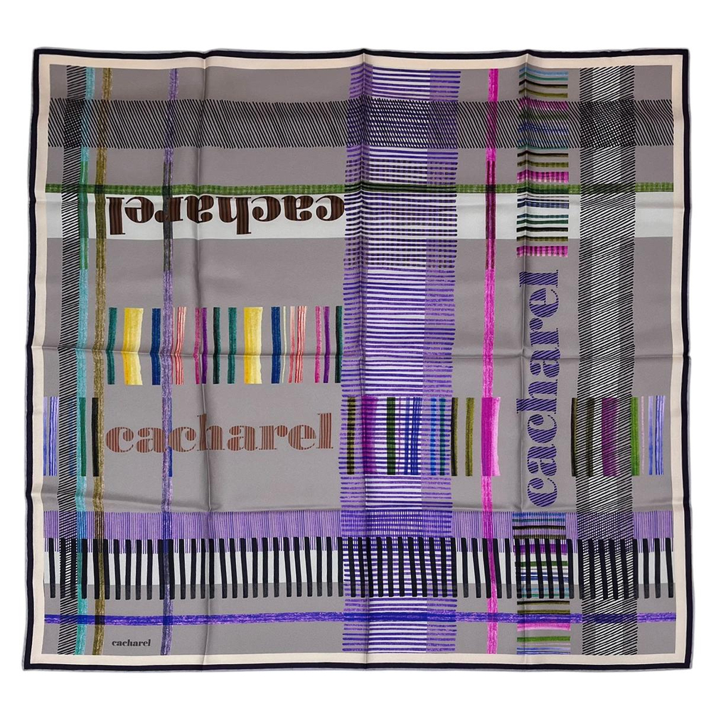 Cacharel İpek Eşarp Twill - 8848313-922 Gri Mor