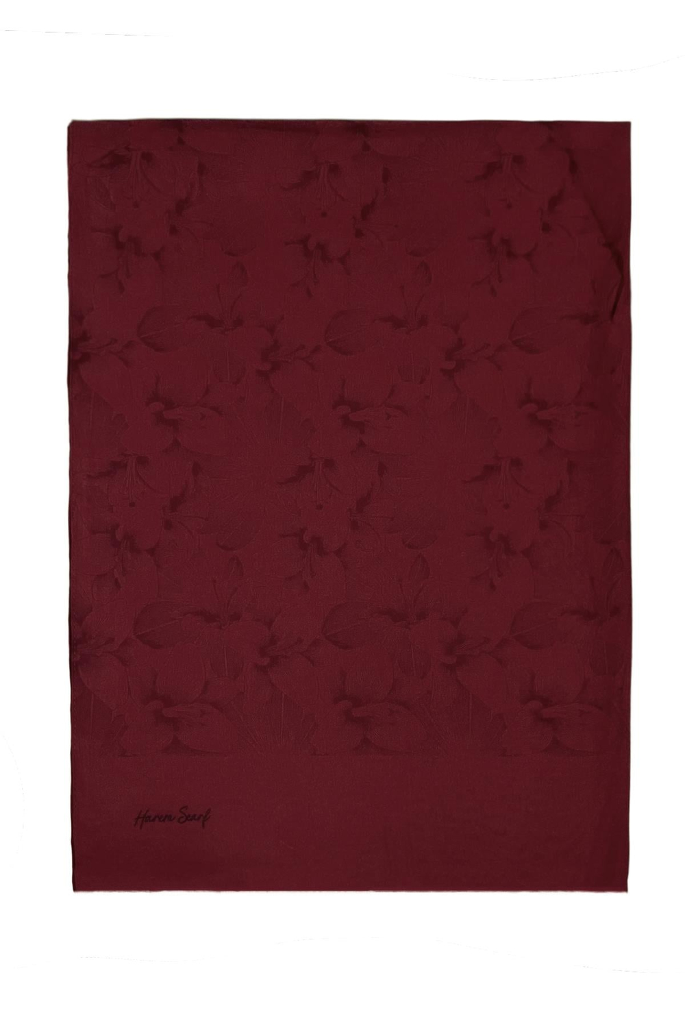 Harem Scarf Viskon Şal - Gold Derin - Bordo