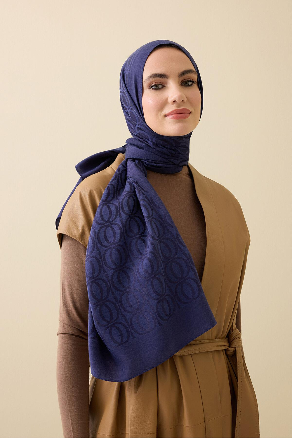 Imannoor Naia Şal - Bambunoor - Lacivert