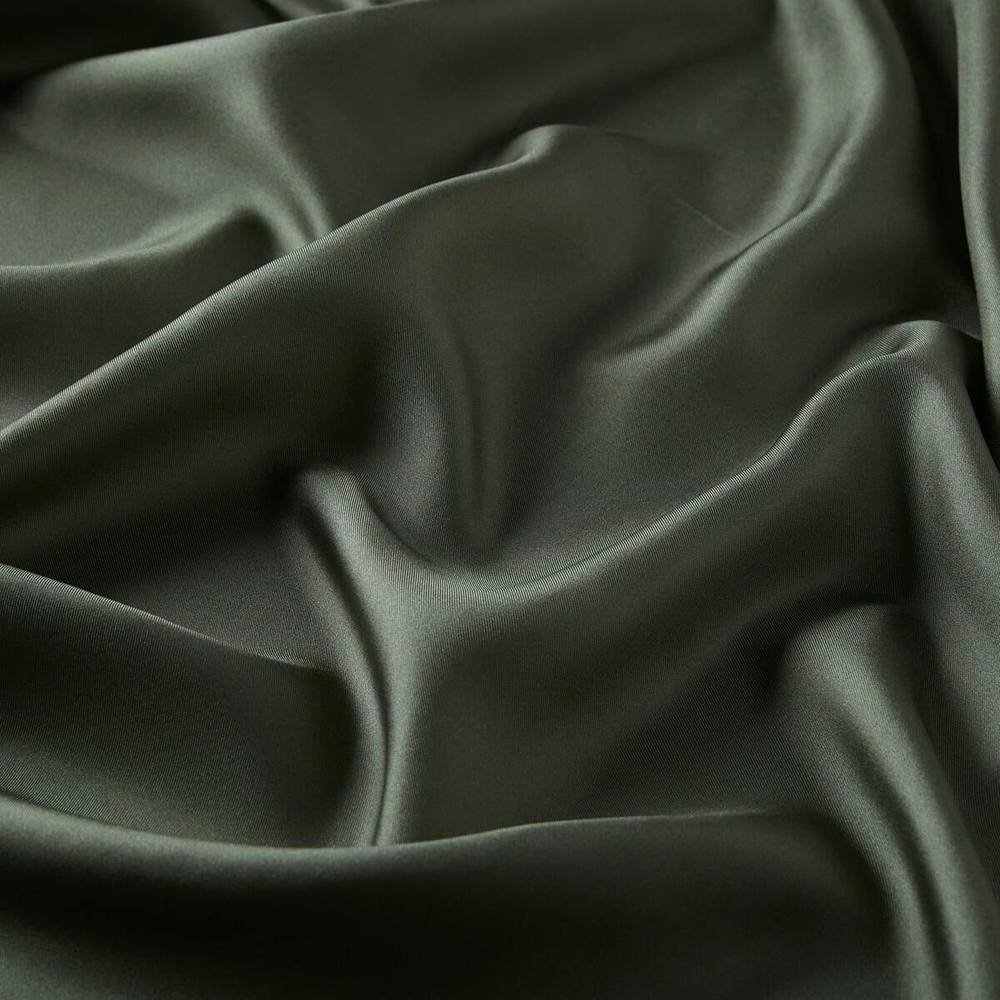 İpekevi Düz Twill İpek Eşarp - Zeytin