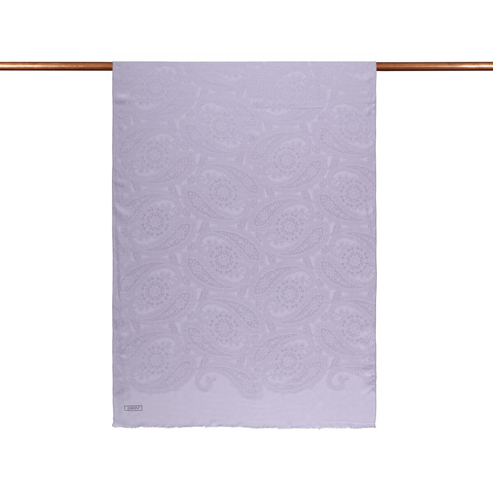 İpekevi Monogram Şal - Gökgülü Desenli - Leylak