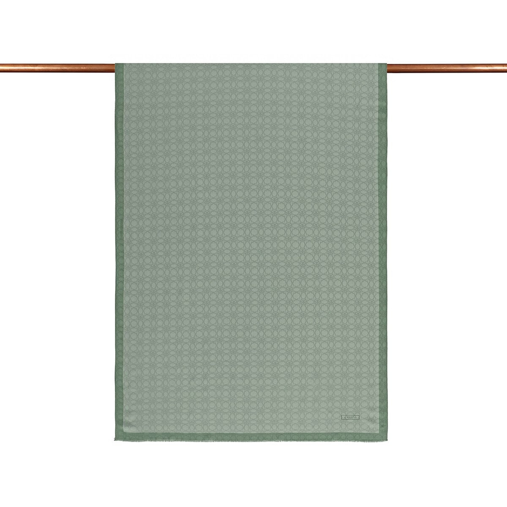 İpekevi Monogram Şal - Mint Yeşili