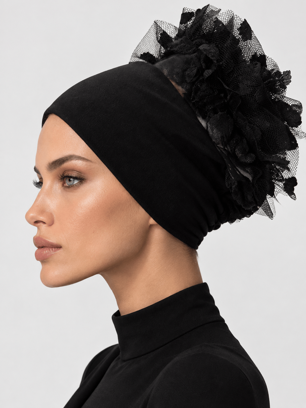 Lavender Climafit Dikişsiz Bone Dantel - Siyah
