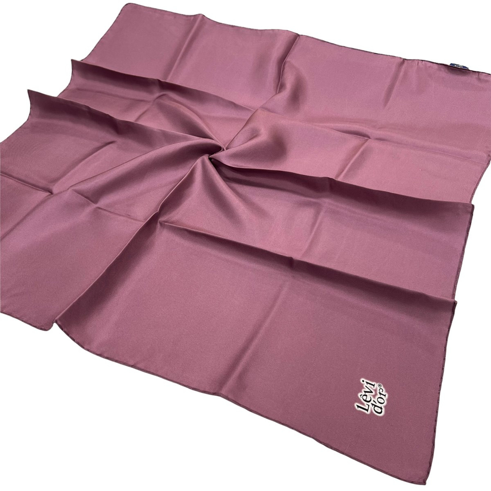 Levidor Düz Twill İpek Eşarp - Gülkurusu
