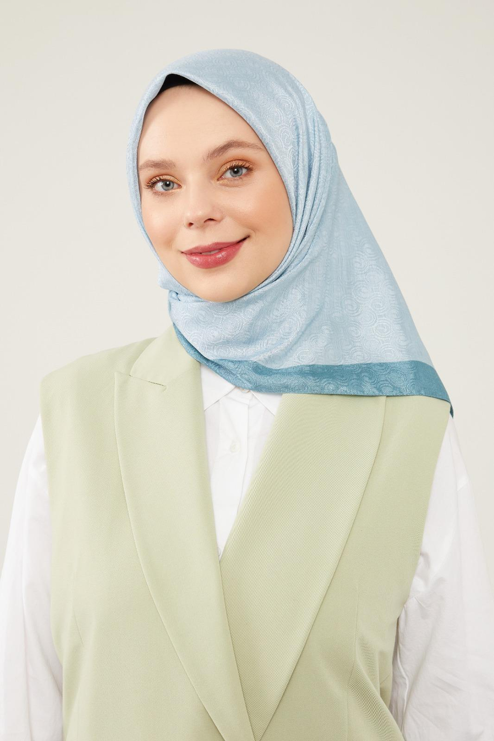 Levidor Monogram Eşarp - Bebe Mavi