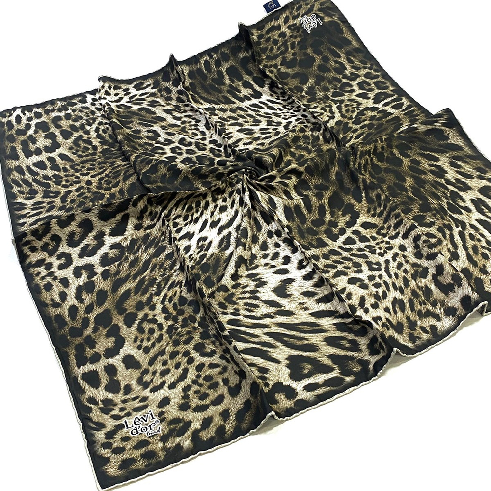 Levidor Trend Eşarp - Leopar Desen - Siyah