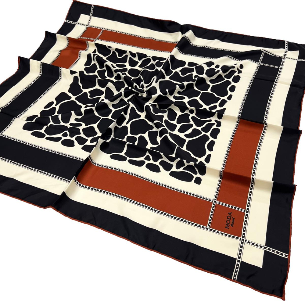 Moda Trend Twill Eşarp - 2135 - Kiremit