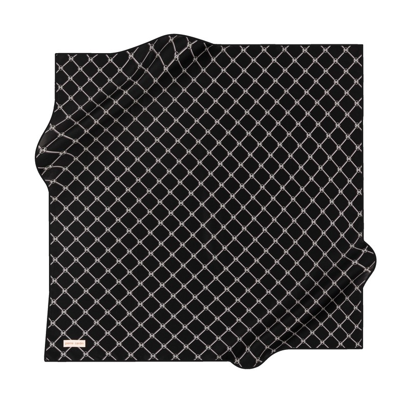 Pierre Cardin İpek Eşarp - 8902230-311 Siyah Gri Sura