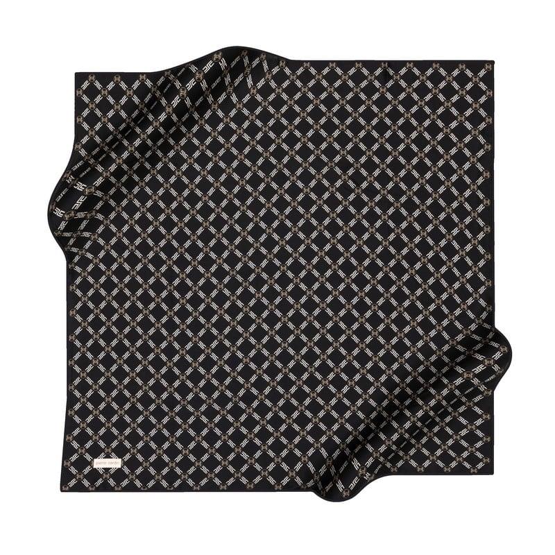 Pierre Cardin İpek Eşarp - 8995438-911 Siyah Krem Twill