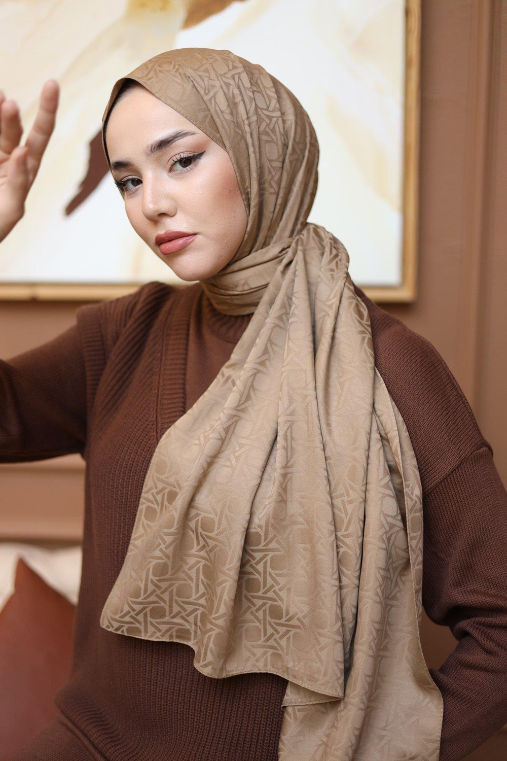 Silk Home Deluxe Şal - 40003  Camel