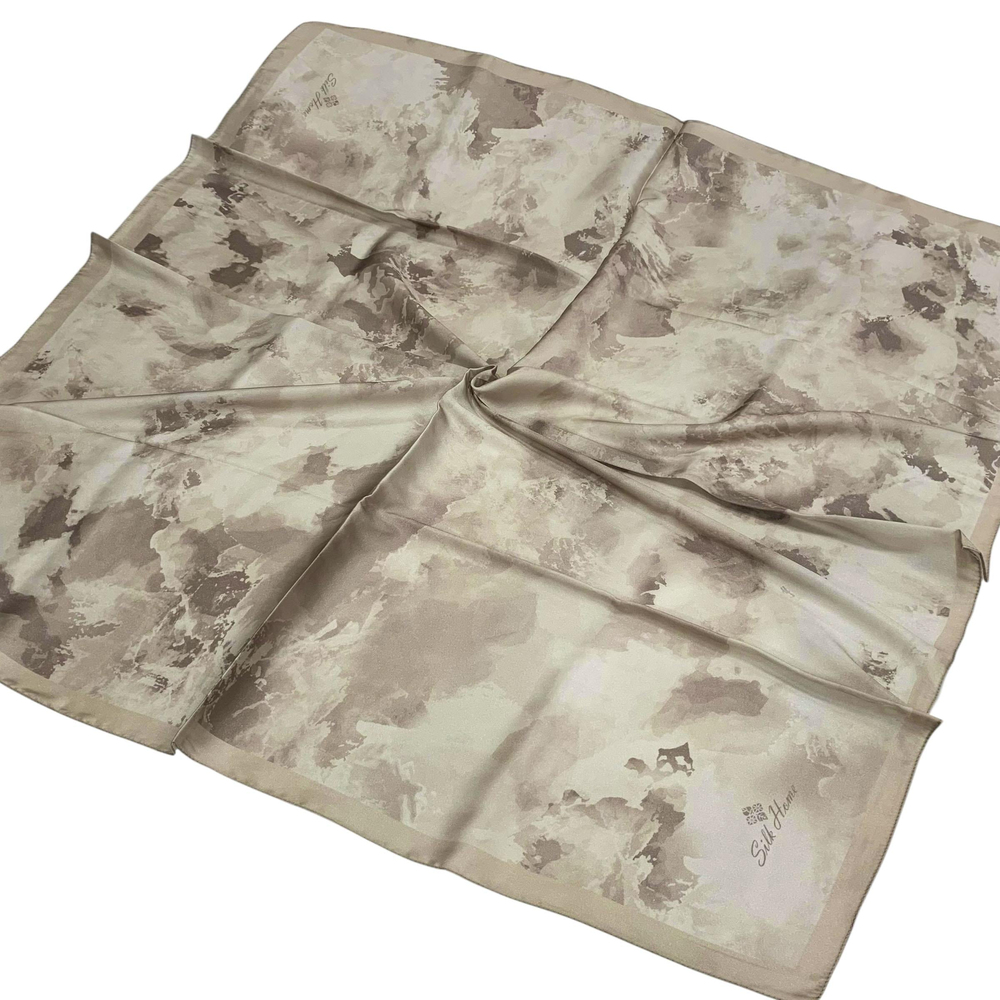 Silk Home Desenli Shiny Eşarp - 8647 - Kum Beji